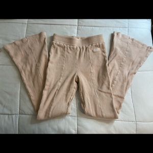 Blush Bo + Tee track pants with flared legs